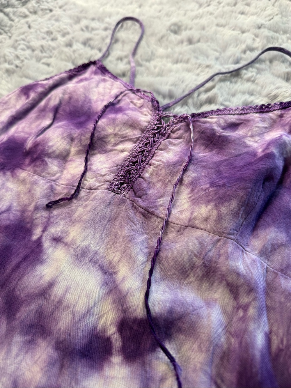Purple Tie-Dye Slip Maxi Dress - Picture 3 of 8